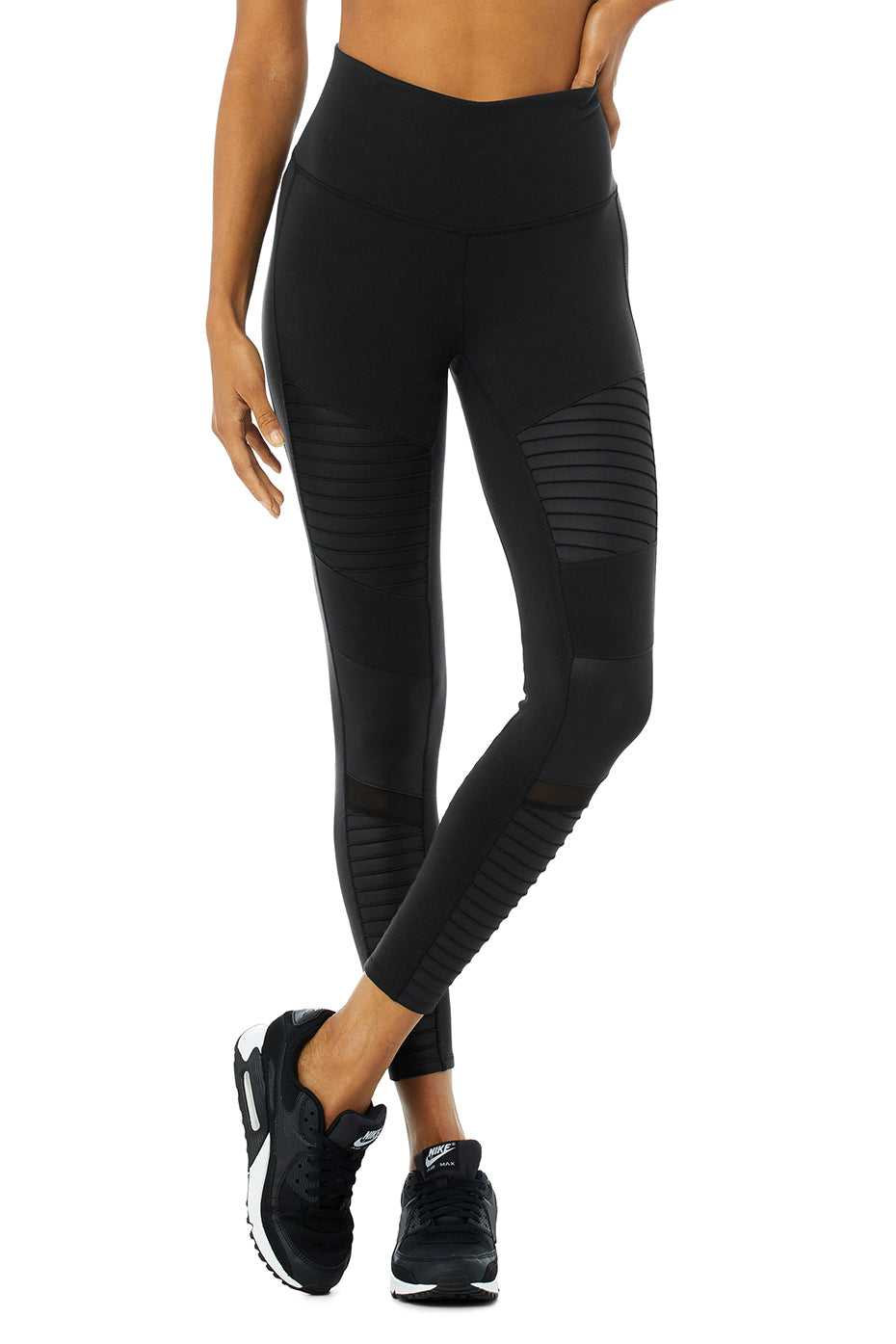 Leggings Alo Yoga 7/8 High-Waist Moto Noir Femme | MKO-38372012