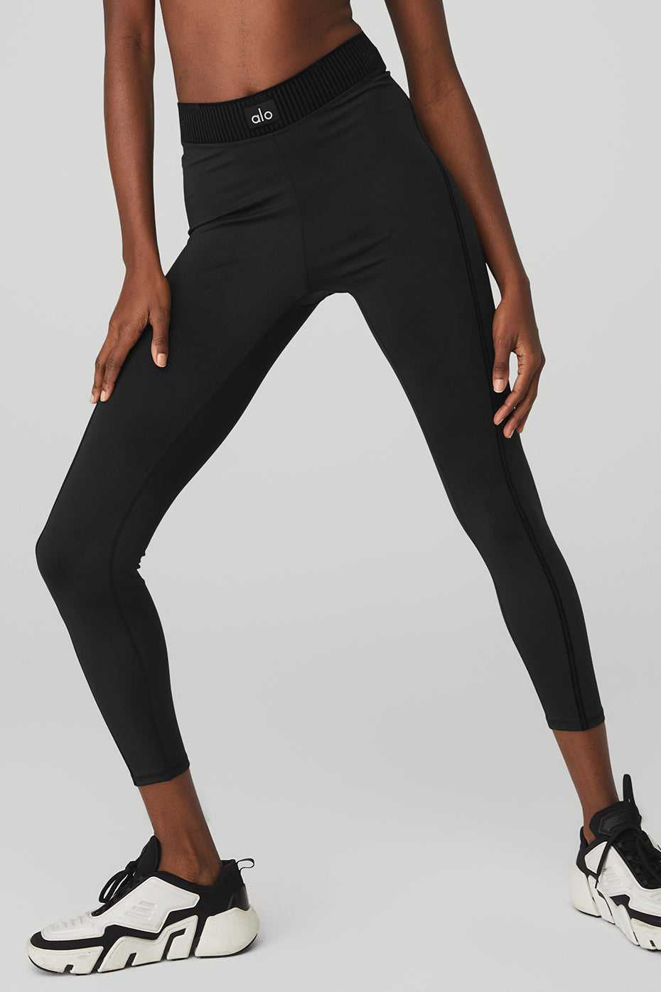 Leggings Alo Yoga Airlift High-Waist Line Up Noir Femme | PSZ-76739865