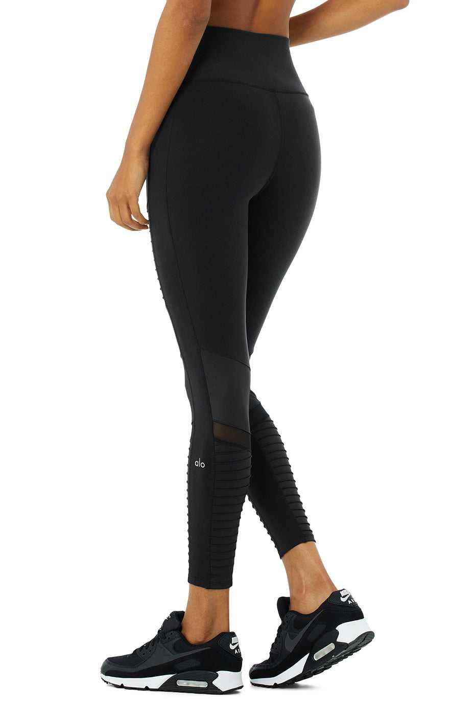 Leggings Alo Yoga 7/8 High-Waist Moto Noir Femme | MKO-38372012