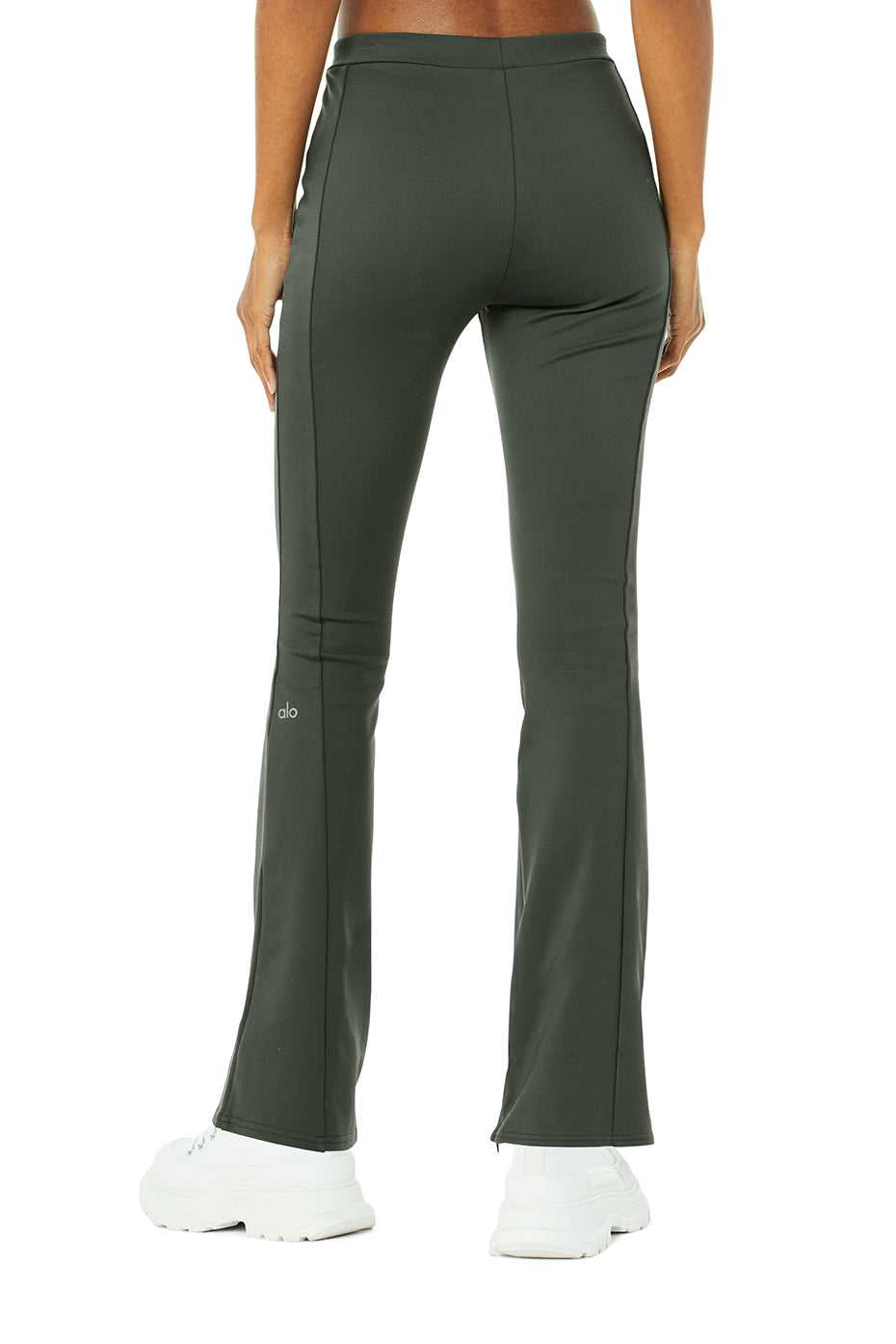 Leggings Alo Yoga High-Waist Zip It Flare Vert Foncé Femme | IAQ-97017403