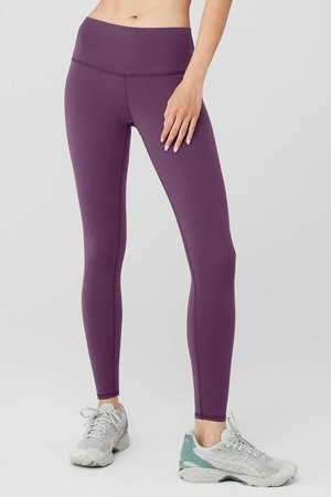 Leggings Alo Yoga 7/8 High-Taille Airbrush Violette Foncé Femme | FPD-79991066