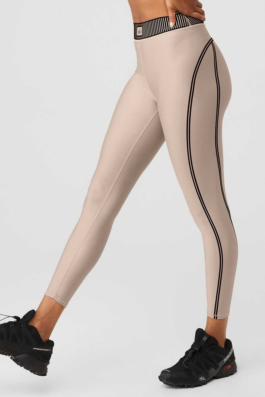 Leggings Alo Yoga Airlift High-Waist Line Up Grise Marron Femme | JPW-46337690