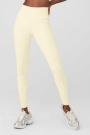 Leggings Alo Yoga 7/8 High-Taille Airbrush Jaune Clair Femme | CXC-94448973