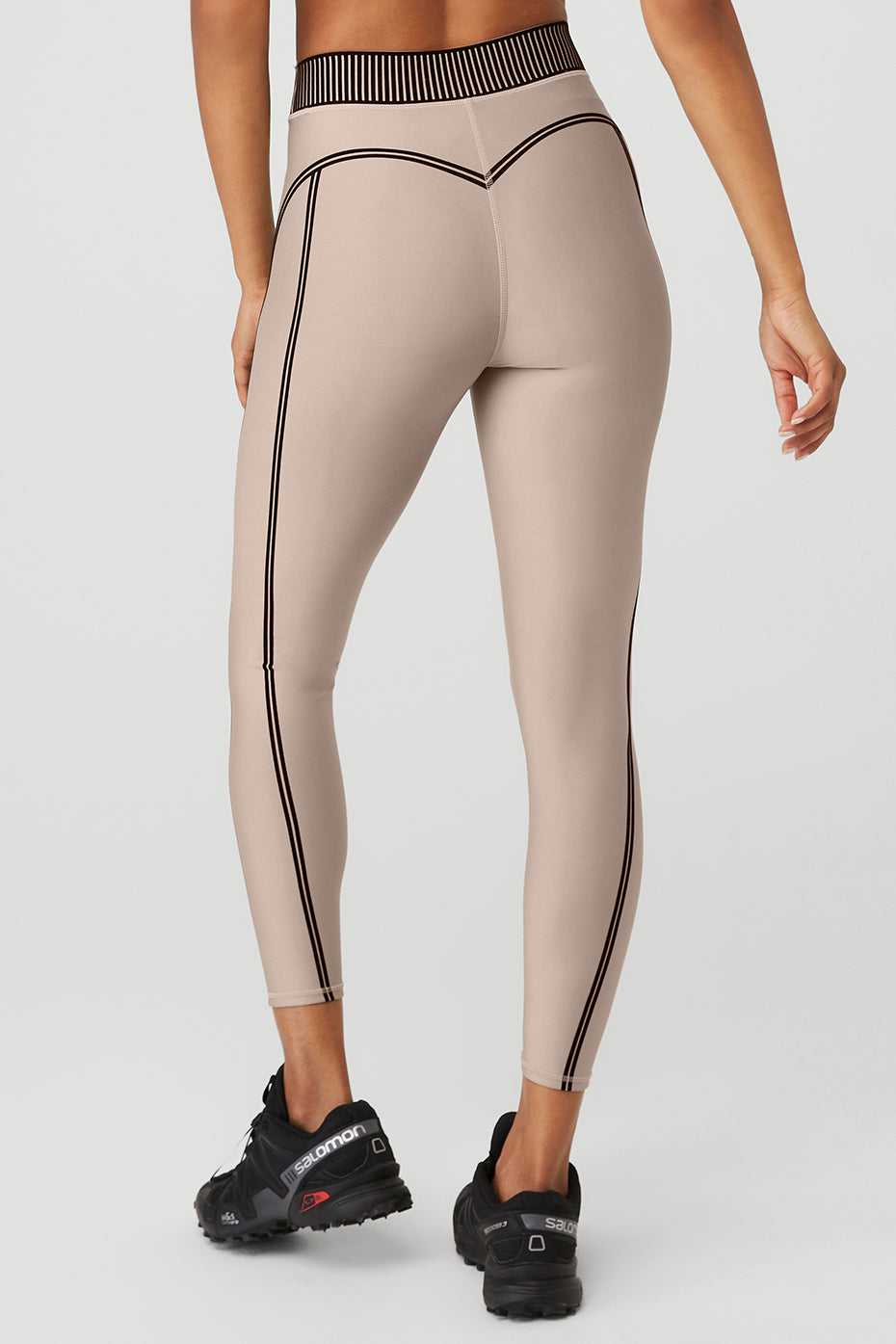 Leggings Alo Yoga Airlift High-Waist Line Up Grise Marron Femme | JPW-46337690