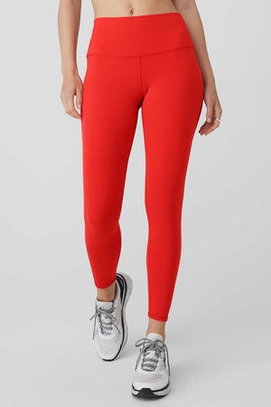 Leggings Alo Yoga 7/8 High-Taille Airbrush Rouge Femme | WHF-53387150