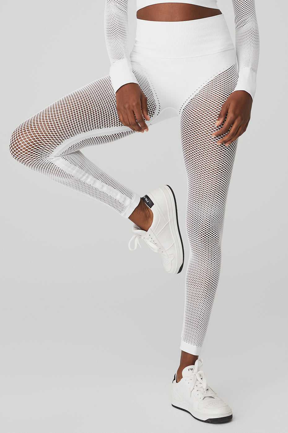 Leggings Alo Yoga Seamless High-Waist Limitless Open Air Blanche Femme | FBQ-69268571