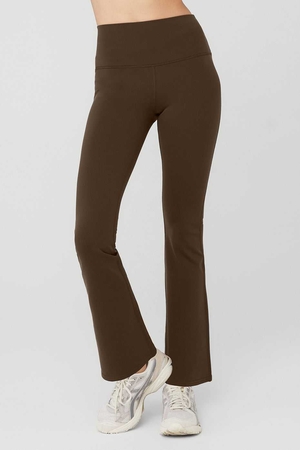 Leggings Alo Yoga Airbrush High-Waist Bootcut Espresso Femme | GPZ-32741542