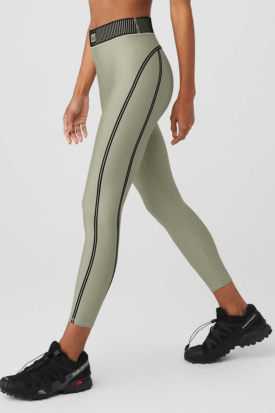 Leggings Alo Yoga Airlift High-Waist Line Up Limestone Femme | PUN-43139427