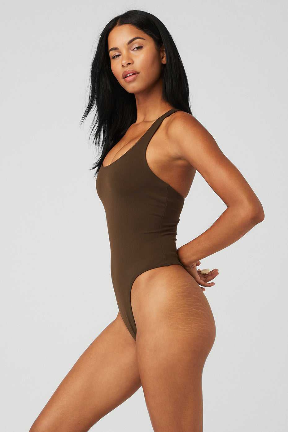 Body Alo Yoga Sleek Back Espresso Femme | BEF-57177454