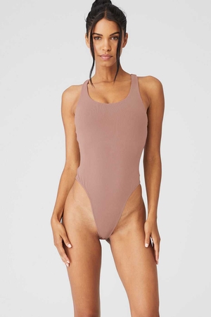 Body Alo Yoga Sleek Back Smoky Quartz Femme | MXV-98449432