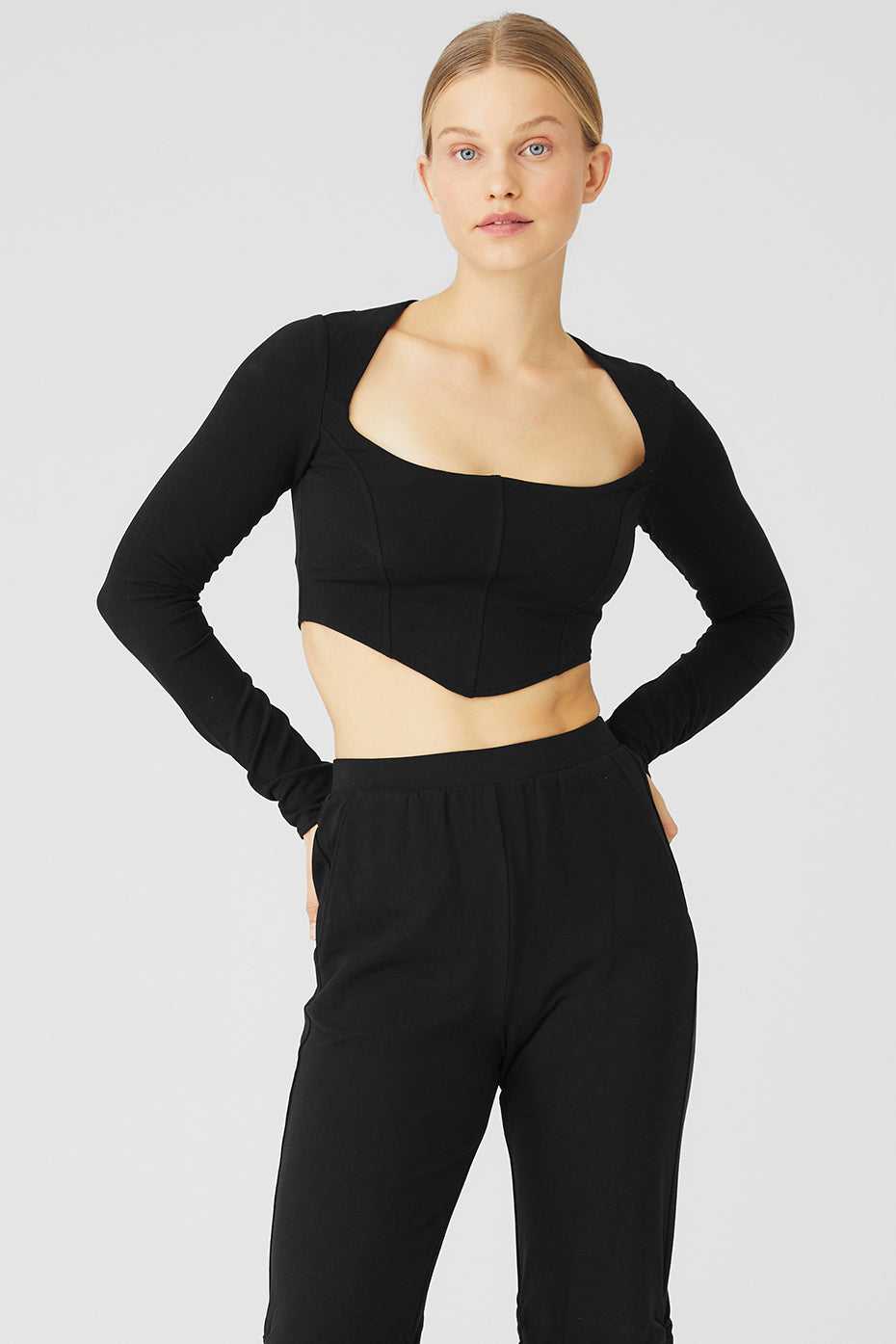 Soutien Gorge Alo Yoga Soft Sculpt Long Sleeve Noir Femme | MCS-50927288