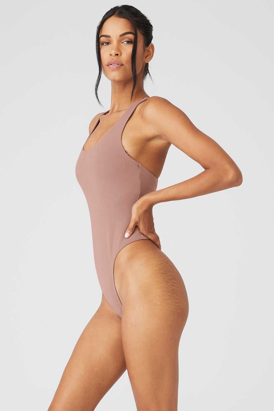 Body Alo Yoga Sleek Back Smoky Quartz Femme | MXV-98449432