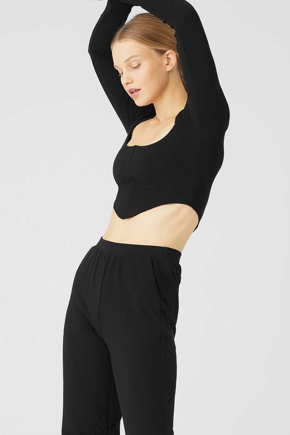 Soutien Gorge Alo Yoga Soft Sculpt Long Sleeve Noir Femme | MCS-50927288