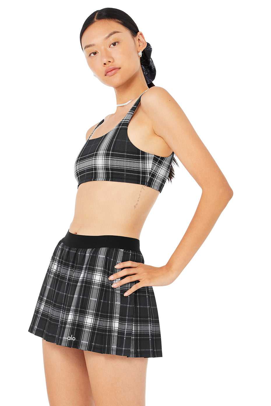 Soutien Gorge Alo Yoga Vapor Legacy Plaid Noir Femme | NXF-61217065