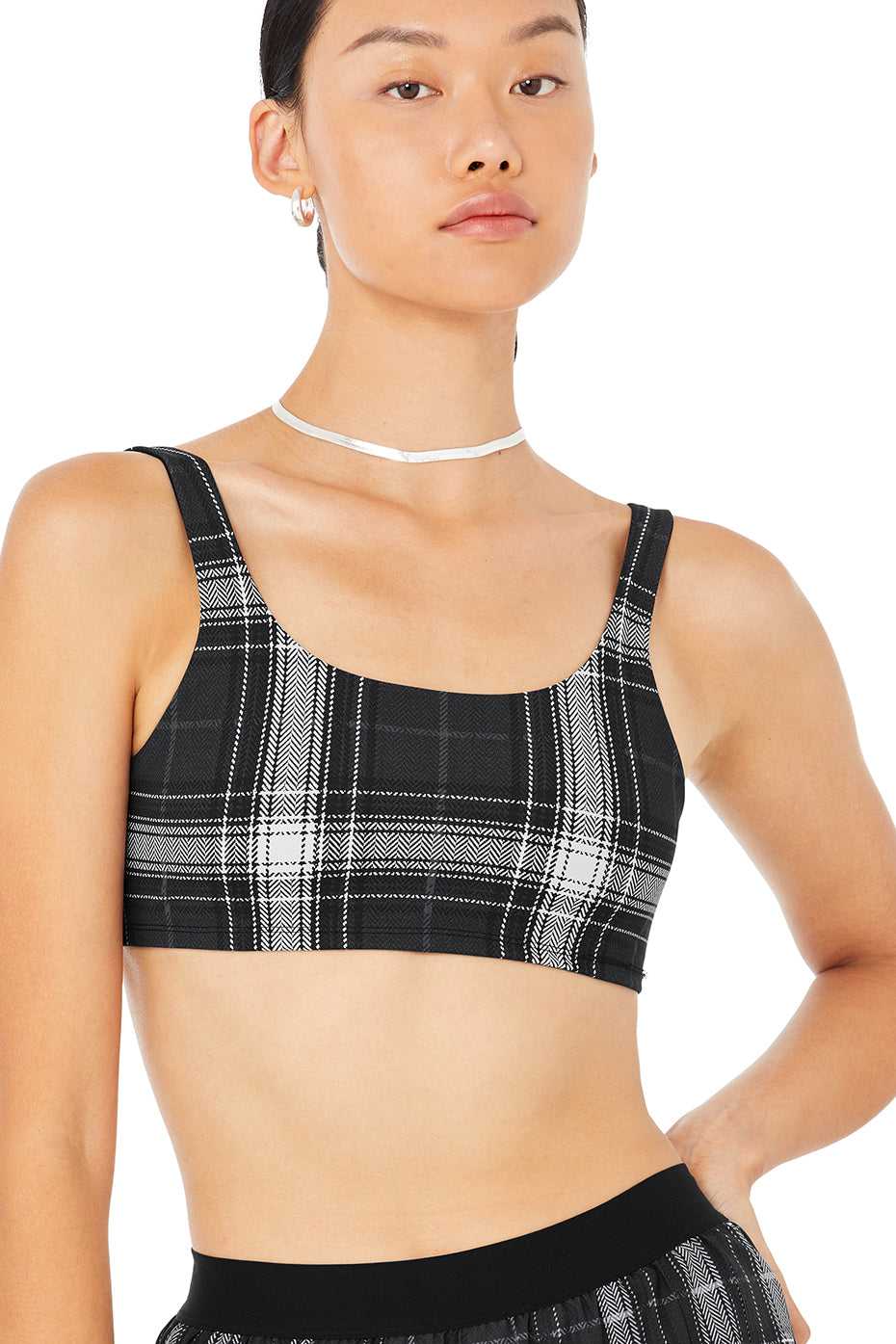 Soutien Gorge Alo Yoga Vapor Legacy Plaid Noir Femme | NXF-61217065