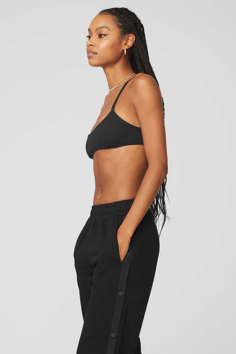 Soutien Gorge Alo Yoga Ribbed Manifest Noir Femme | IOD-87183366