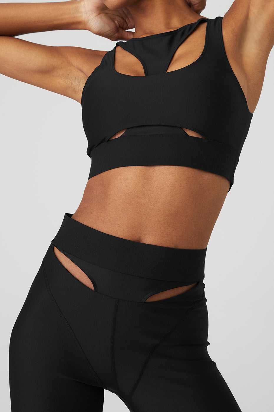 Soutien Gorge Alo Yoga Airlift Cutaway Noir Femme | QJQ-19297176