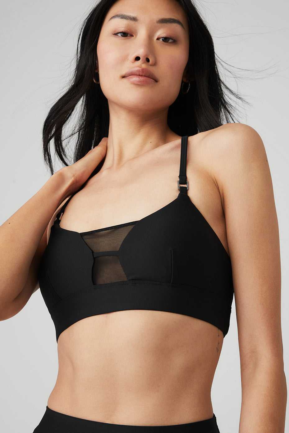 Soutien Gorge Alo Yoga Airlift Mesh Allure Noir Femme | XJV-24856369