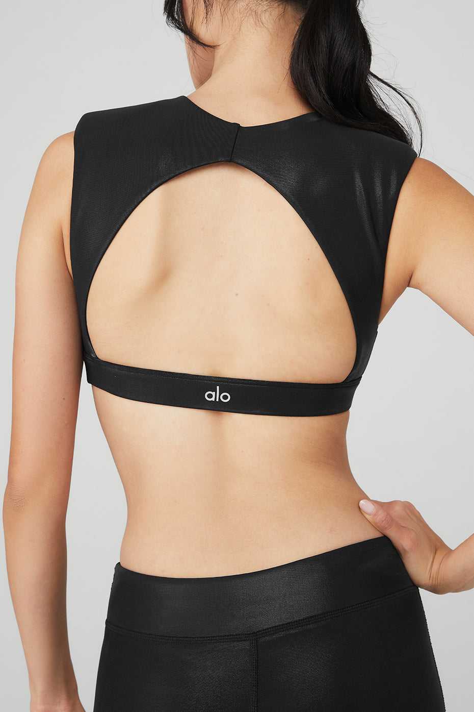 Soutien Gorge Alo Yoga Super Shine Flash Noir Femme | DBK-51225043