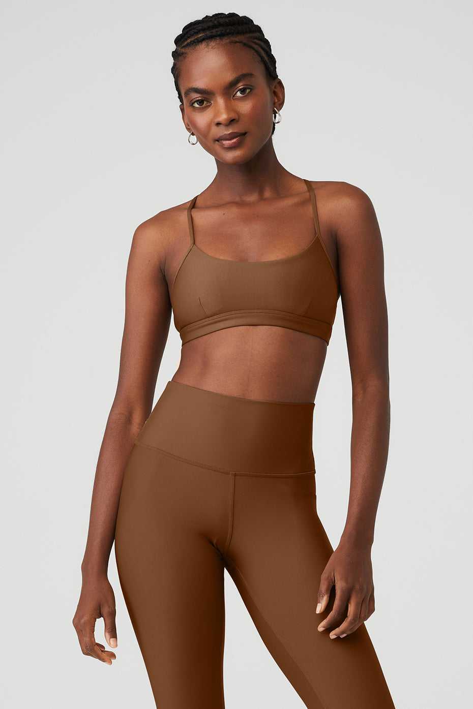 Soutien Gorge Alo Yoga Airlift Intrigue Marron Femme | KCH-95622163