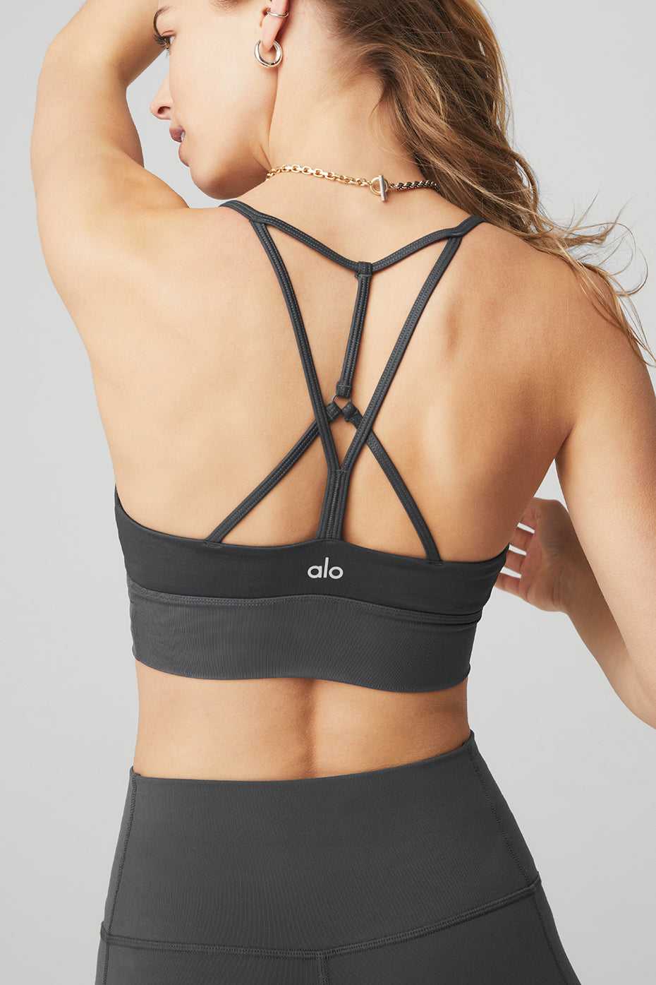 Soutien Gorge Alo Yoga Alo Yoga Lavish Grise Foncé Femme | XQL-98970064