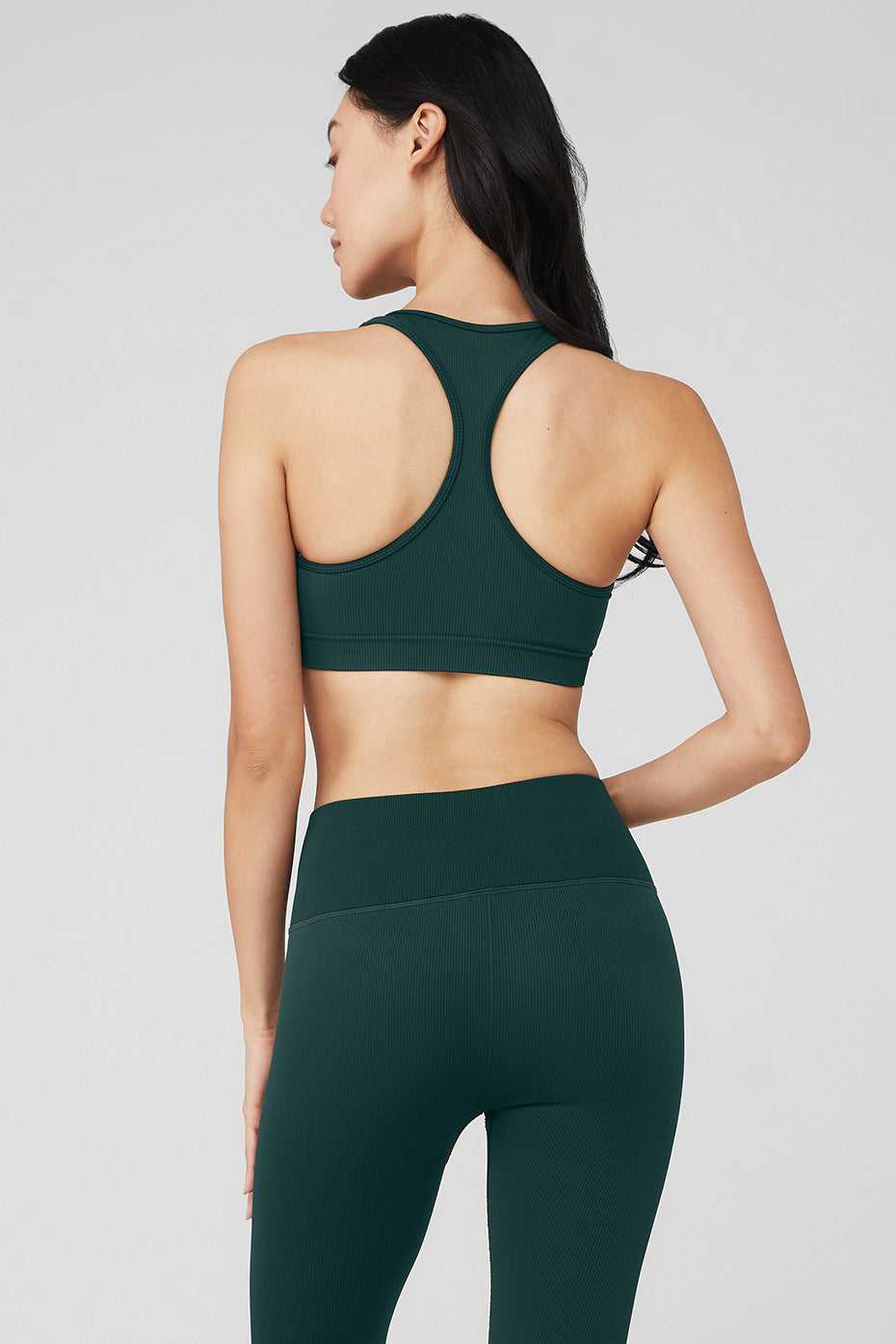 Soutien Gorge Alo Yoga Seamless Ribbed Vert Femme | VRB-25837884