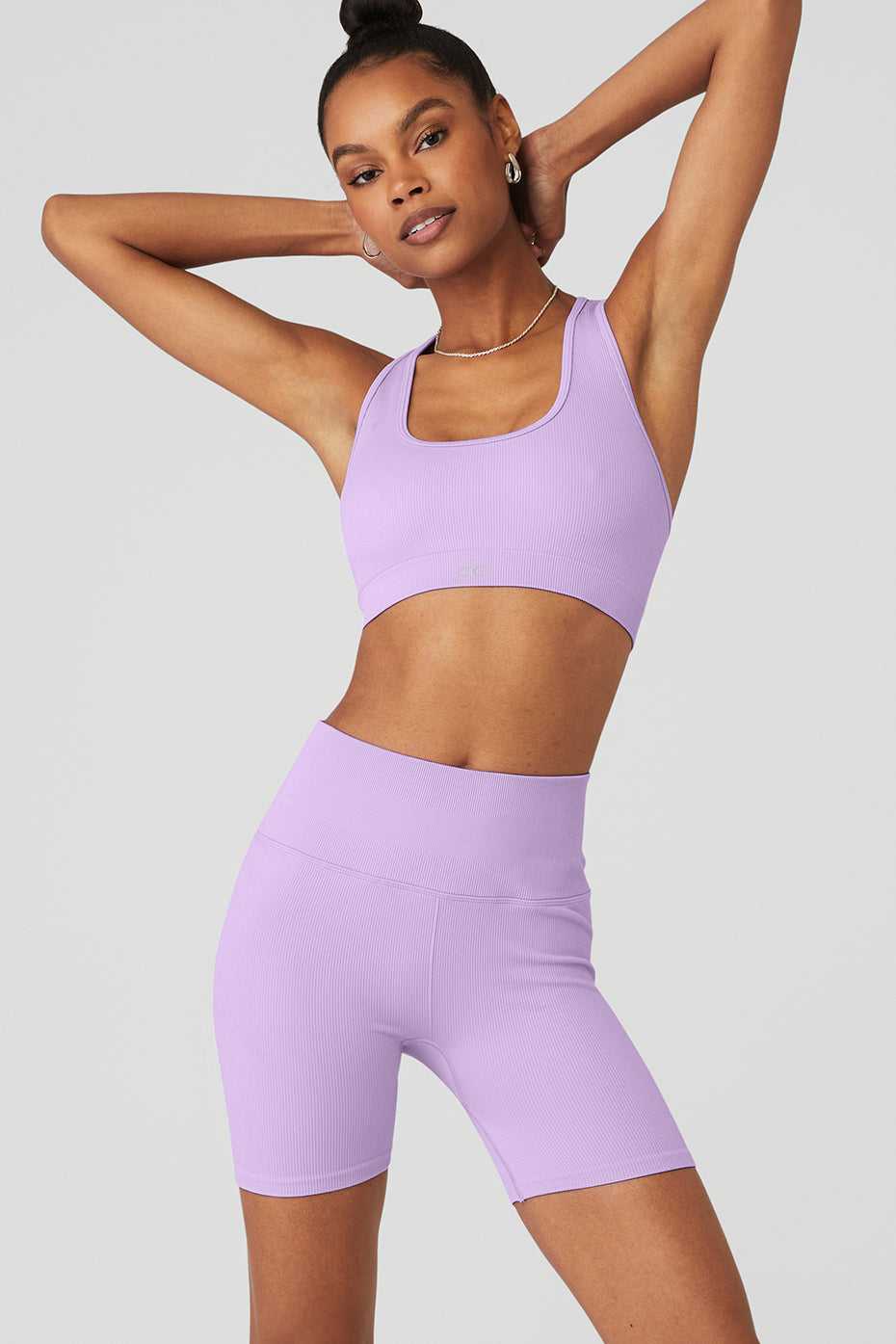 Soutien Gorge Alo Yoga Seamless Ribbed Violette Femme | ULJ-93249532