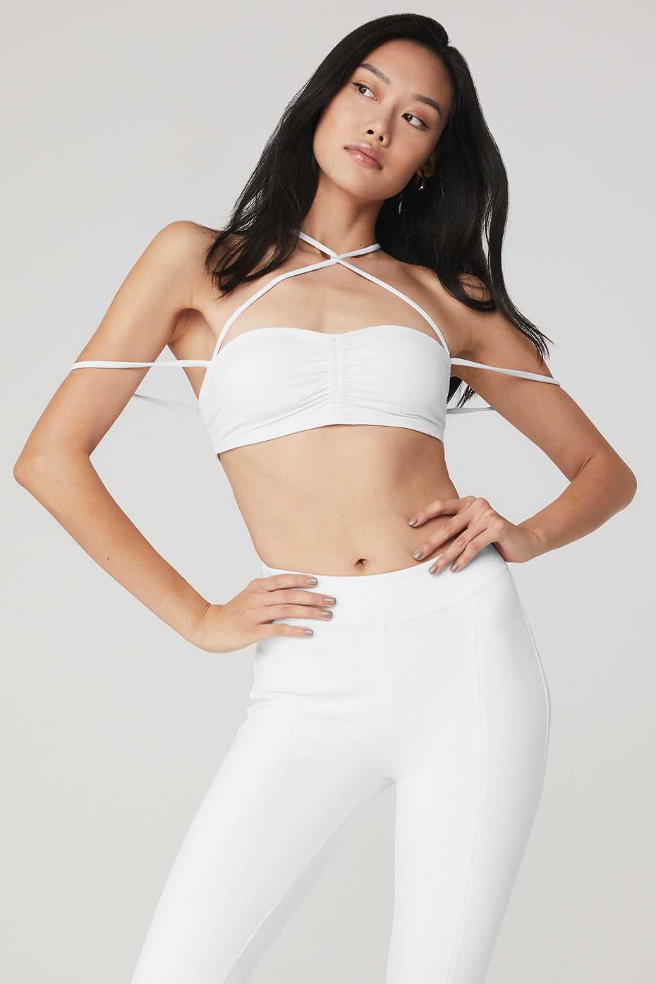 Soutien Gorge Alo Yoga Airbrush Electric Off The Shoulder Blanche Femme | WQN-68929328