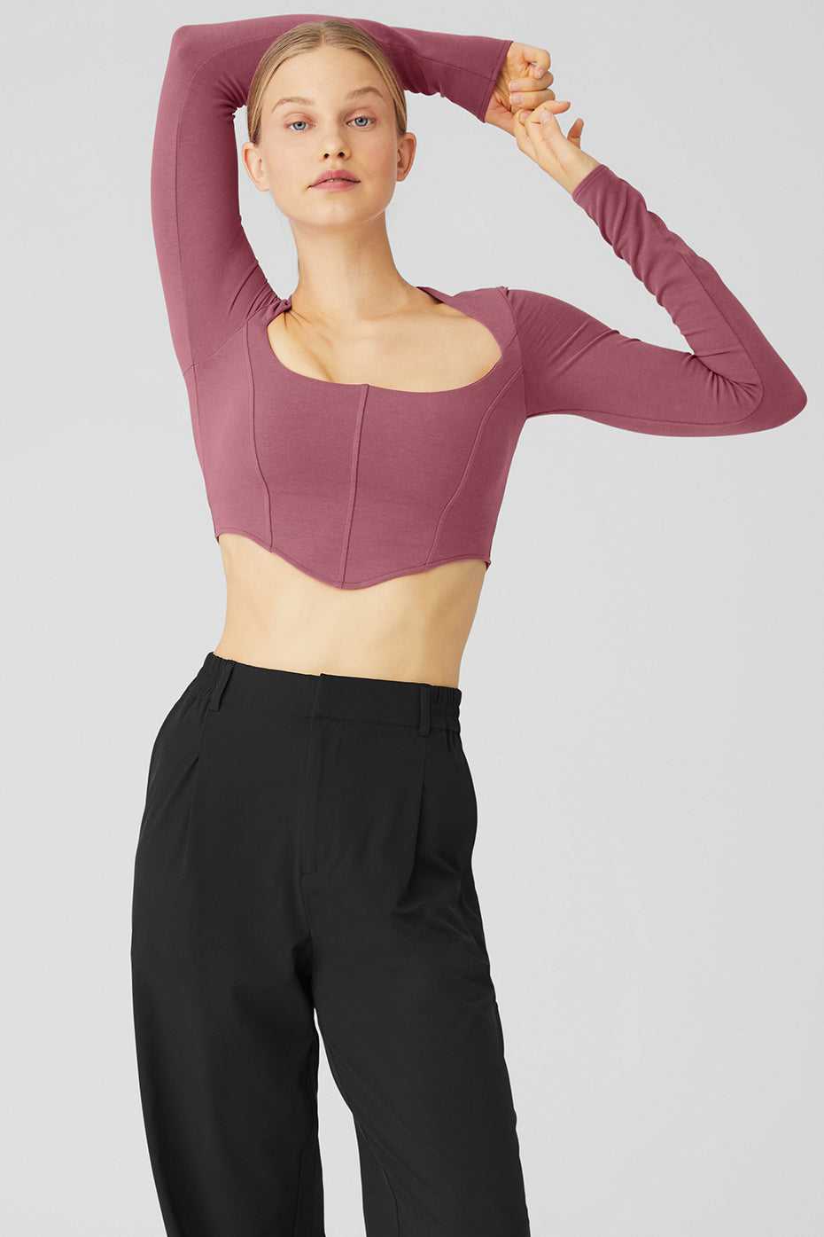 Soutien Gorge Alo Yoga Soft Sculpt Long Sleeve Mars Clay Femme | NEB-51102214