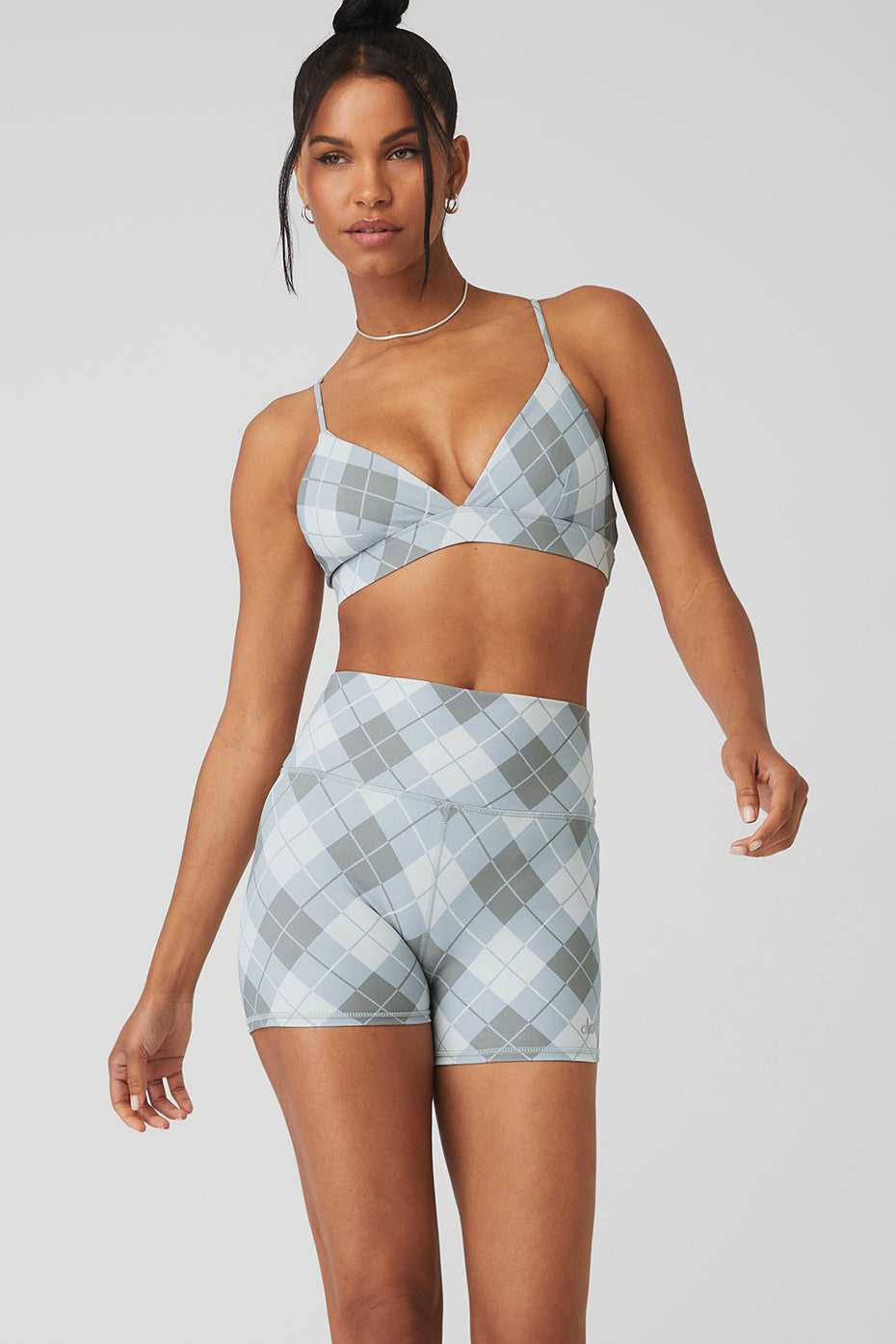 Soutien Gorge Alo Yoga Vapor Argyle Splendor Gravel Femme | YOA-72216346