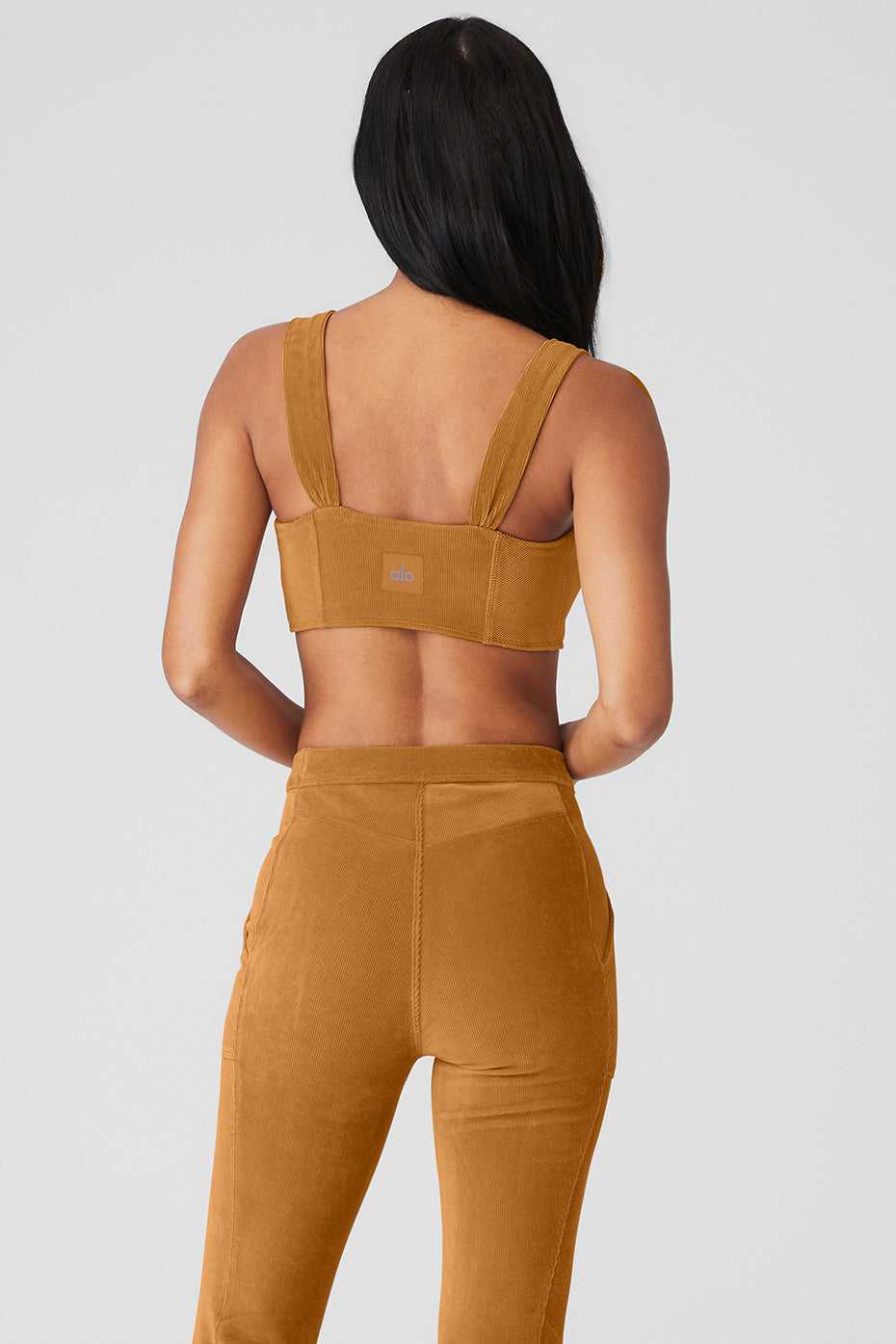 Soutien Gorge Alo Yoga Micro Corduroy Winter Break Toffee Femme | WYQ-45556687