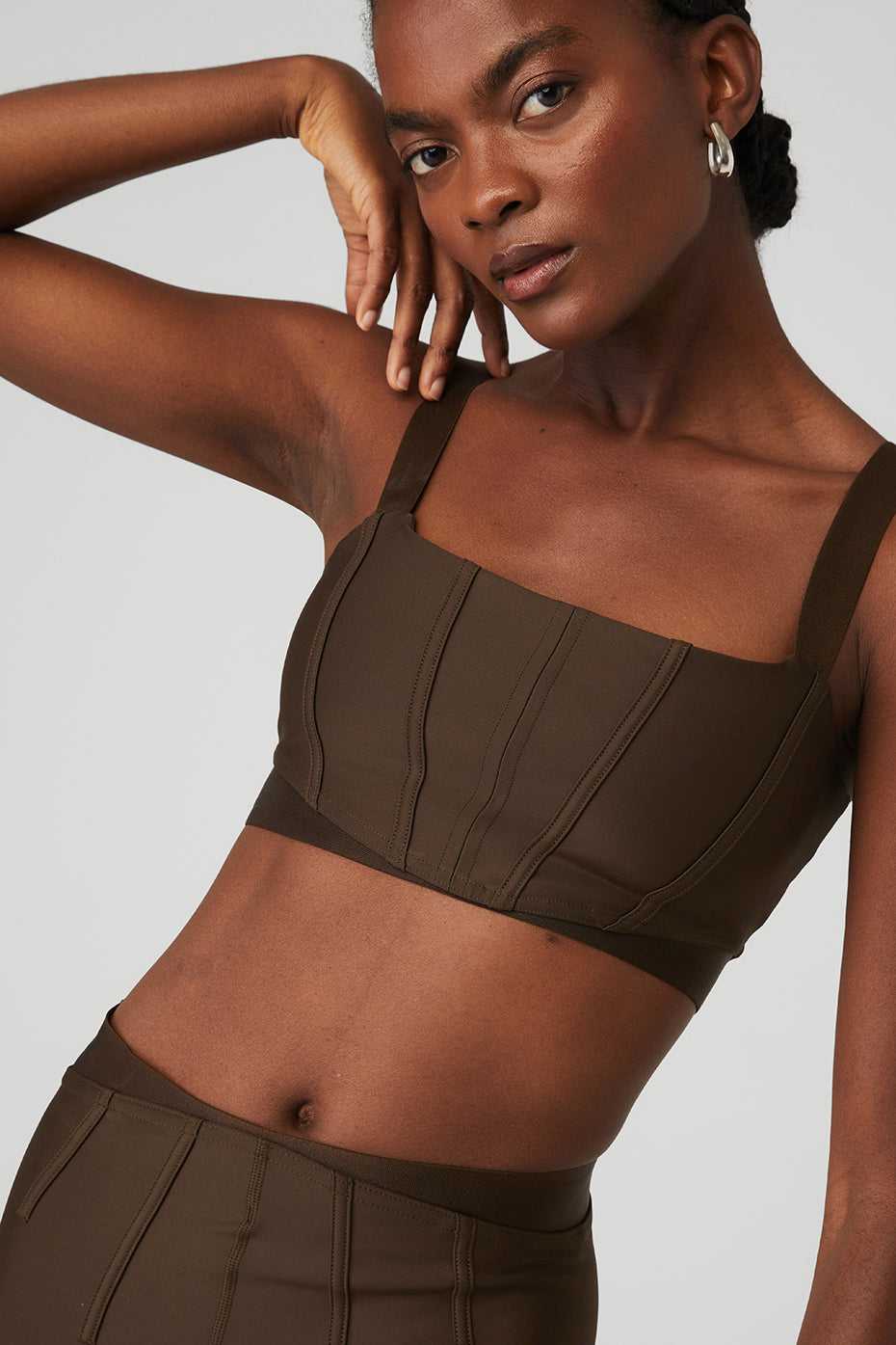 Soutien Gorge Alo Yoga Airlift Corset Espresso Femme | SNM-82367429