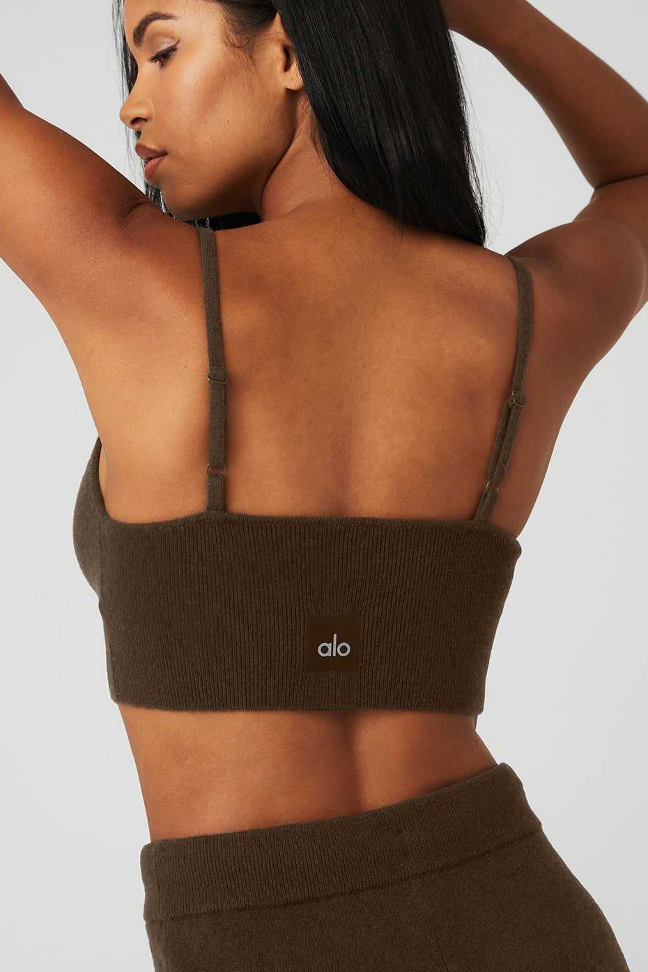 Soutien Gorge Alo Yoga Cashmere Jet Set Espresso Femme | BFQ-91019523