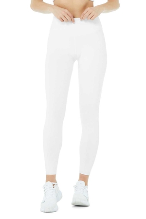 Pantalons Capri Alo Yoga Alo Yoga High-Waist Airbrushris Blanche Femme | ZJP-02875654