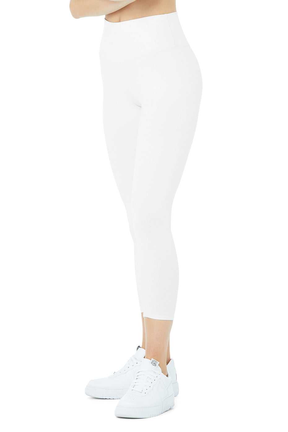 Pantalons Capri Alo Yoga Alo Yoga High-Waist Airbrushris Blanche Femme | ZJP-02875654