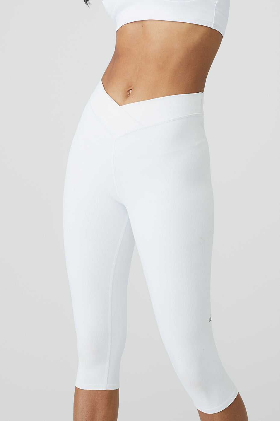 Pantalons Capri Alo Yoga Airbrush V-Cut Defineri Blanche Femme | BUW-97684262