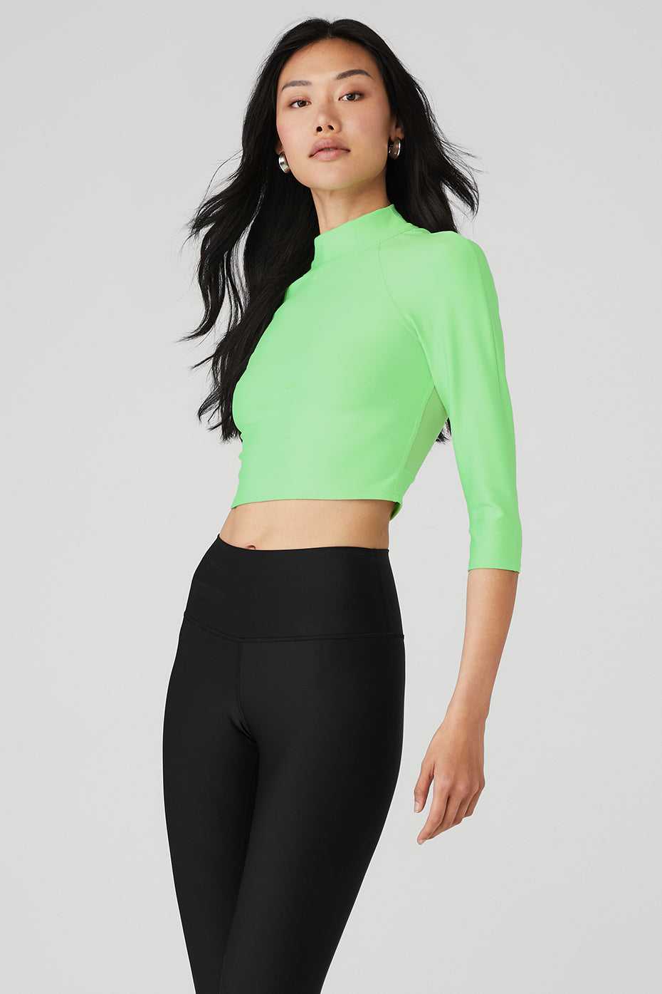 Hauts Courts Alo Yoga Archer Fitted Long Sleeve Ultramint Femme | GXL-44598054