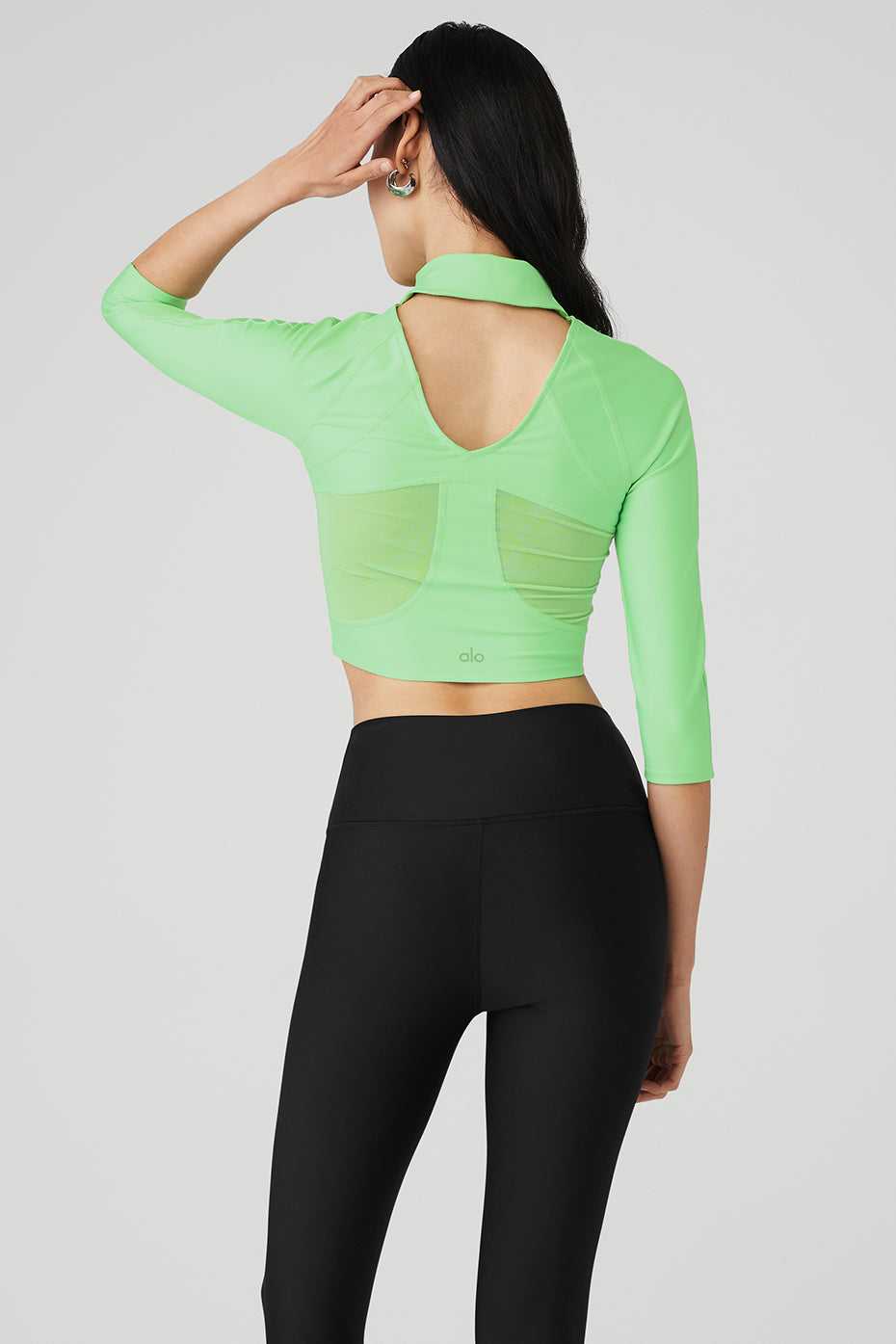 Hauts Courts Alo Yoga Archer Fitted Long Sleeve Ultramint Femme | GXL-44598054