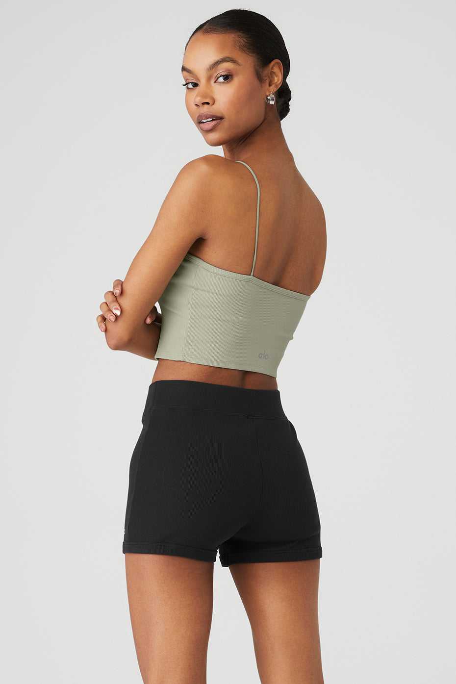 Hauts Courts Alo Yoga Goddess Ribbed Bandeau Limestone Femme | AAU-65809437