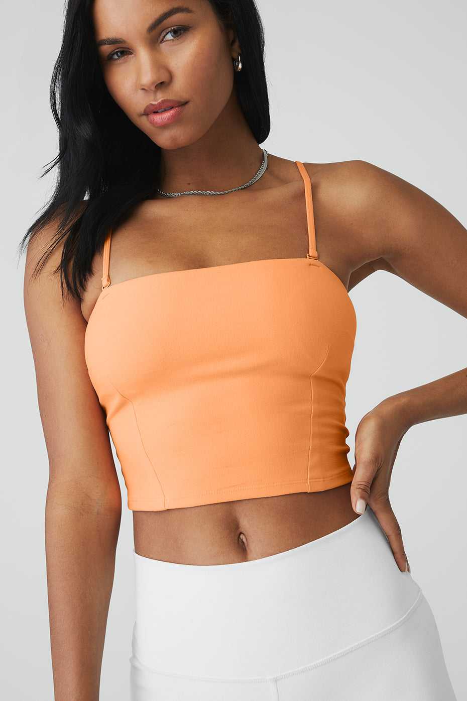 Hauts Courts Alo Yoga Alosoft Convertible Sunkissed Bandeau Cantaloupe Femme | HZZ-29022275