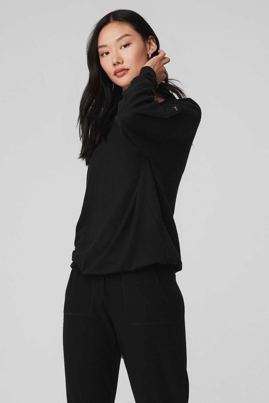 Debardeur Alo Yoga Soho Pullover Noir Femme | PNK-77757366