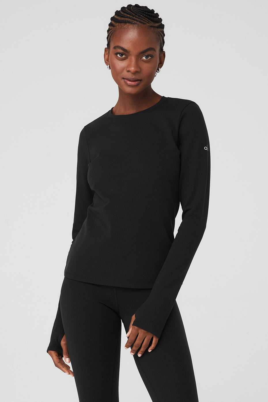 Debardeur Alo Yoga Warm Airbrush Nocturne Long Sleeve Noir Femme | VNH-45790016