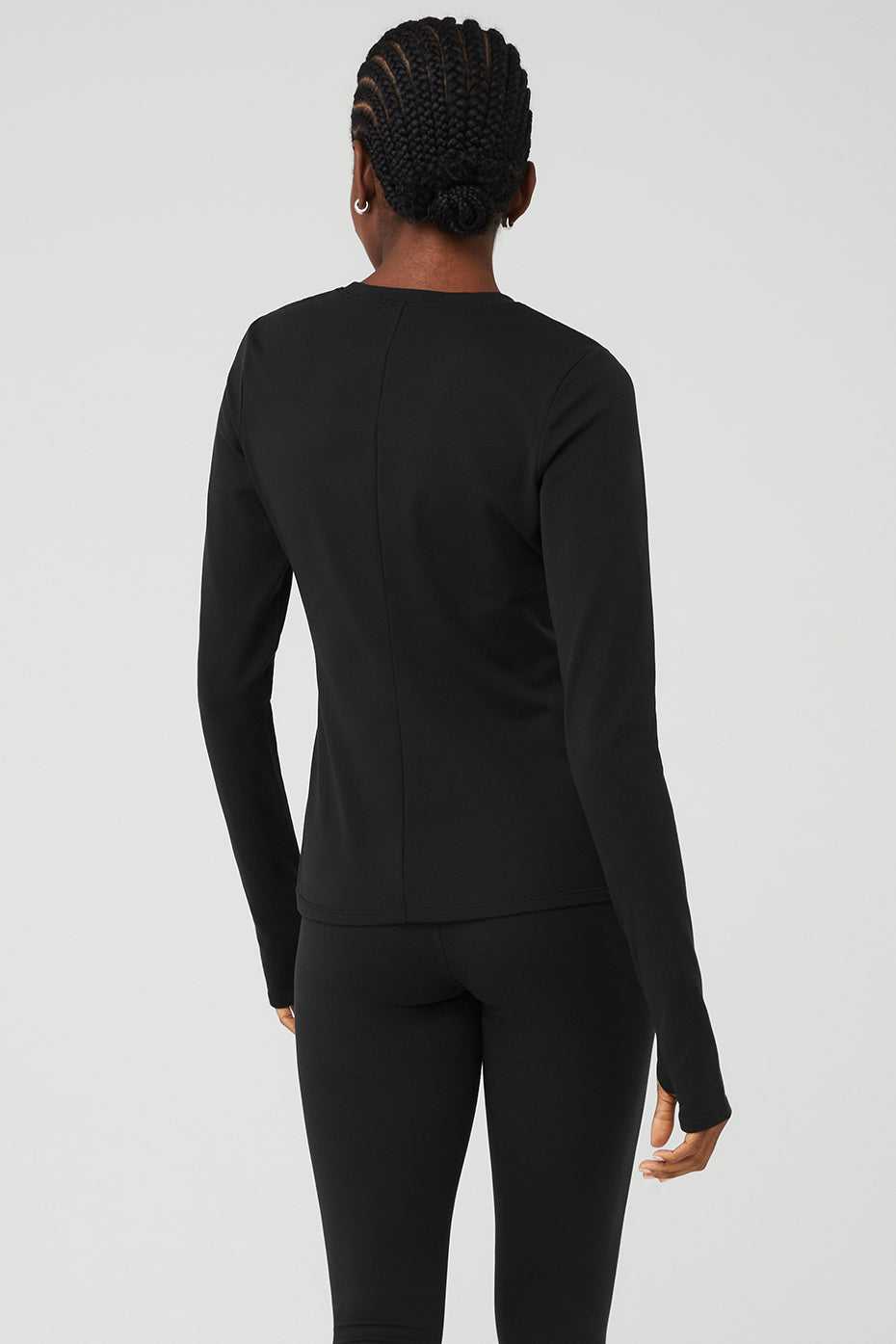 Debardeur Alo Yoga Warm Airbrush Nocturne Long Sleeve Noir Femme | VNH-45790016