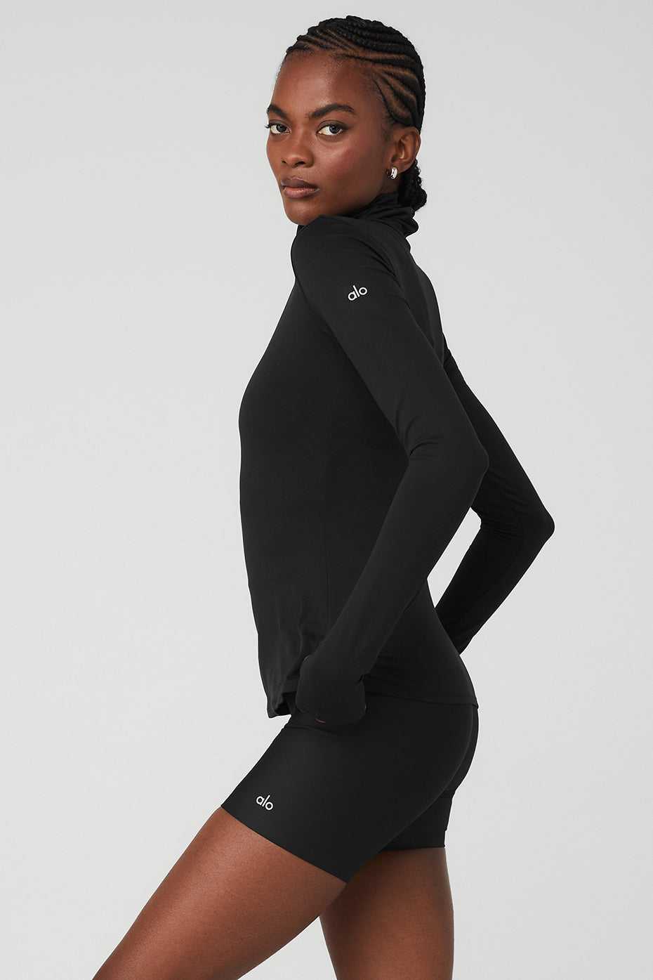 Debardeur Alo Yoga Alosoft Refine Turtleneck Noir Femme | DPE-08144836