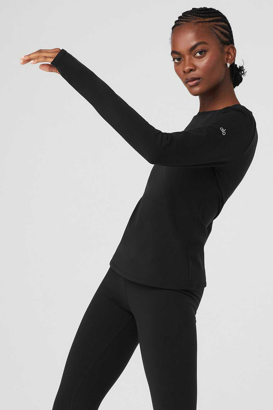 Debardeur Alo Yoga Warm Airbrush Nocturne Long Sleeve Noir Femme | VNH-45790016