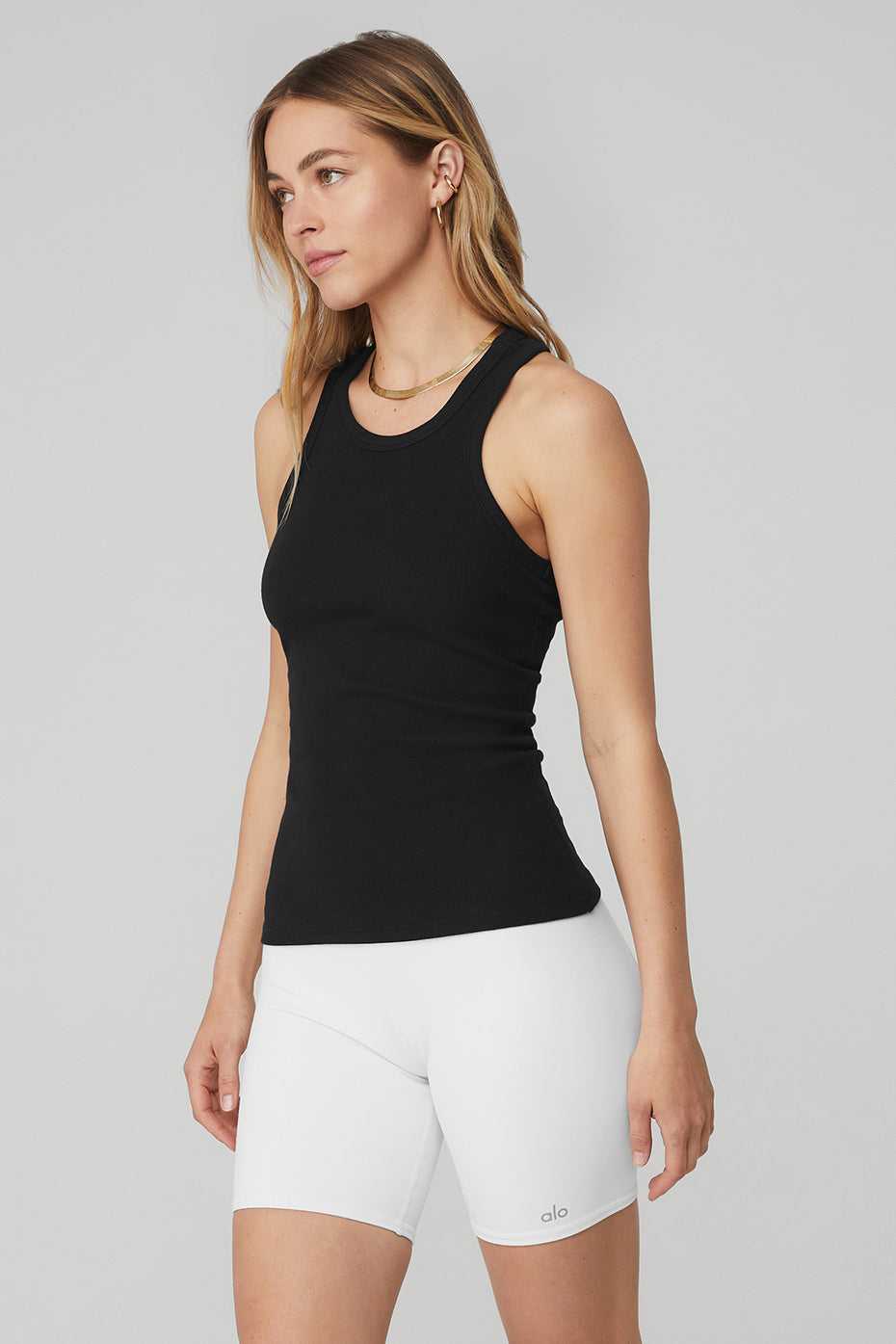 Debardeur Alo Yoga Ribbed Aspire Full Length Noir Femme | VIT-83332636