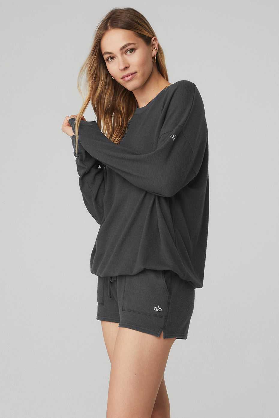 Debardeur Alo Yoga Soho Pullover Grise Foncé Femme | VJN-45688930