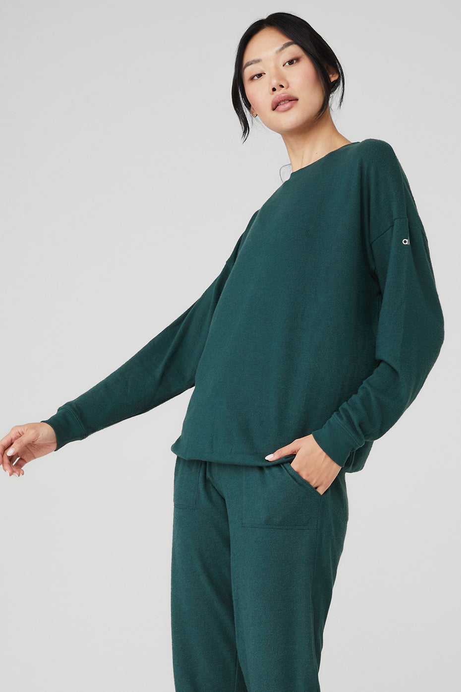 Debardeur Alo Yoga Soho Pullover Vert Femme | PLX-38024397