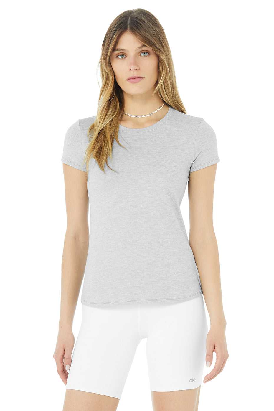 Debardeur Alo Yoga Alosoft Finesse Tee Grise Femme | TBT-70346782