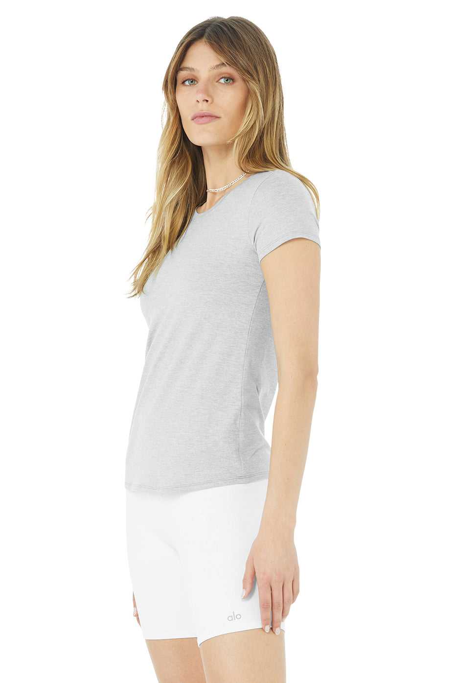 Debardeur Alo Yoga Alosoft Finesse Tee Grise Femme | TBT-70346782